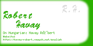 robert havay business card